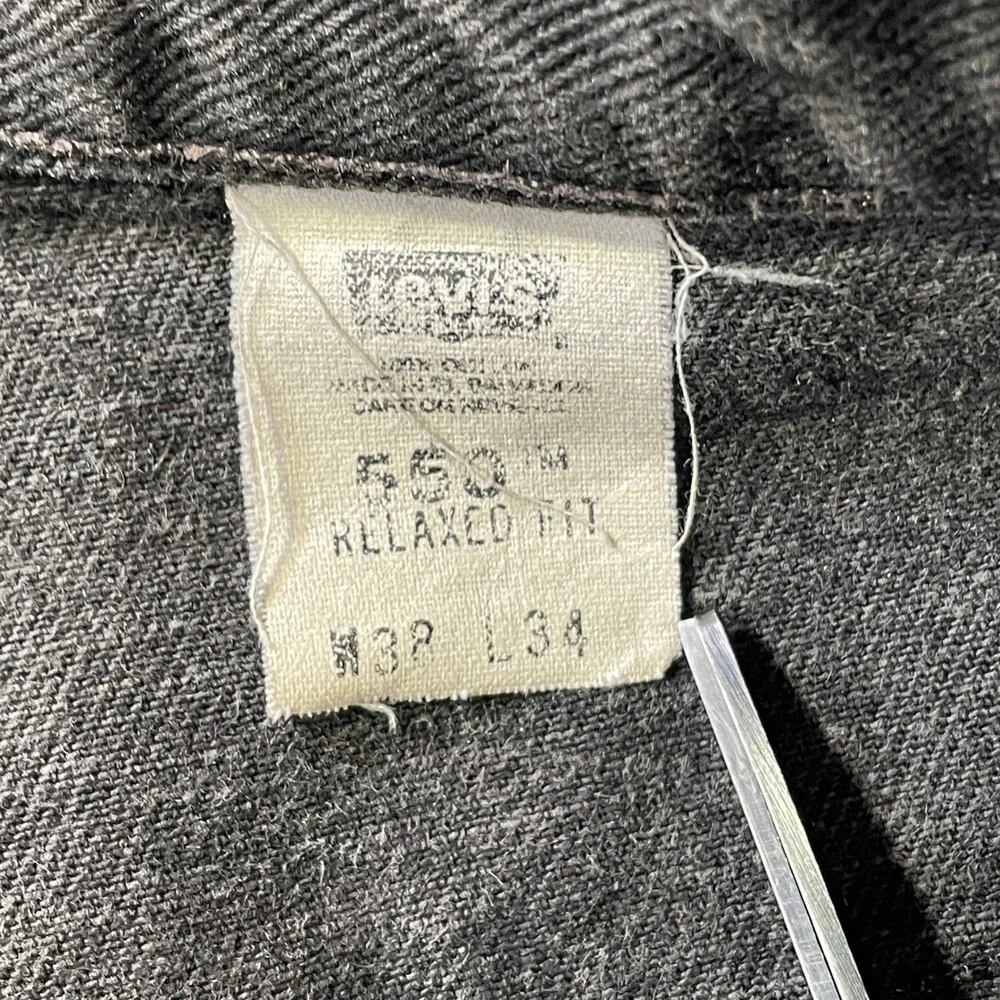 Vintage Levis 550 Jeans Mens 32x34 Faded Black‎ Relaxed Fit Denim Y2K Punk 36x34